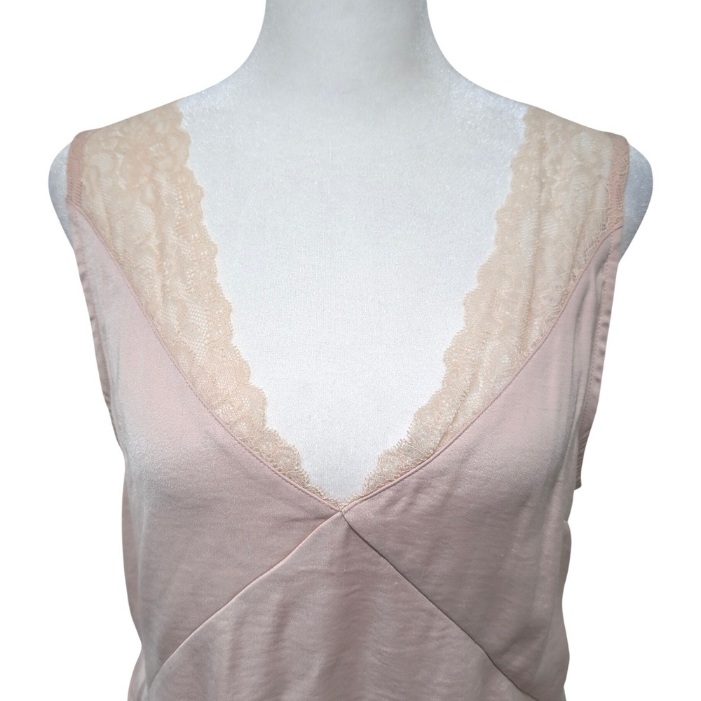 Scotch & Soda Pink Lace Trim V-Neck Camisole Coquette Fairy Ballet Tank Top S - Picture 2 of 12